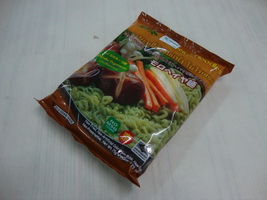 P11-0095 - : - บะหมี่ผักโมโรเฮยะอบแห้งมี 2 รส รสต้มยำ และรสเห็ดหอม ( Moroheiya noodles-shitake vegetarian)